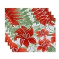 thumbnail image 1 of Simply Daisy 18" x 14" Tree Mallow Floral Print Placemat (Set of 4), 1 of 4