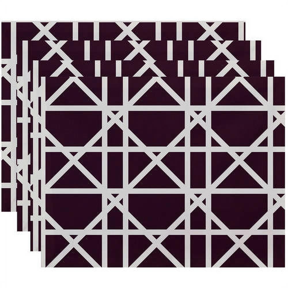 Simply Daisy 18" x 14" Trellis Geometric Print Placemat