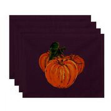 Simply Daisy 18" x 14" Tres Calabazas Holiday Print Placemats, Set of 4
