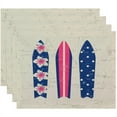 thumbnail image 1 of Simply Daisy 18" x 14" Triple Surf Geometric Print Placemats, Set of 4, 1 of 1