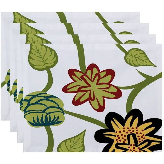 Simply Daisy 18" x 14" Tropical Floral Floral Print Placemat