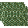 thumbnail image 1 of Simply Daisy 18" x 14" Trumpet Flower Geometric Print Placemat, 1 of 1