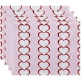 thumbnail image 1 of Simply Daisy 18" x 14" Valentine Print Placemats, Set of 4, 1 of 1