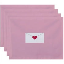 Simply Daisy 18" x 14" Valentine Print Placemats, Set of 4