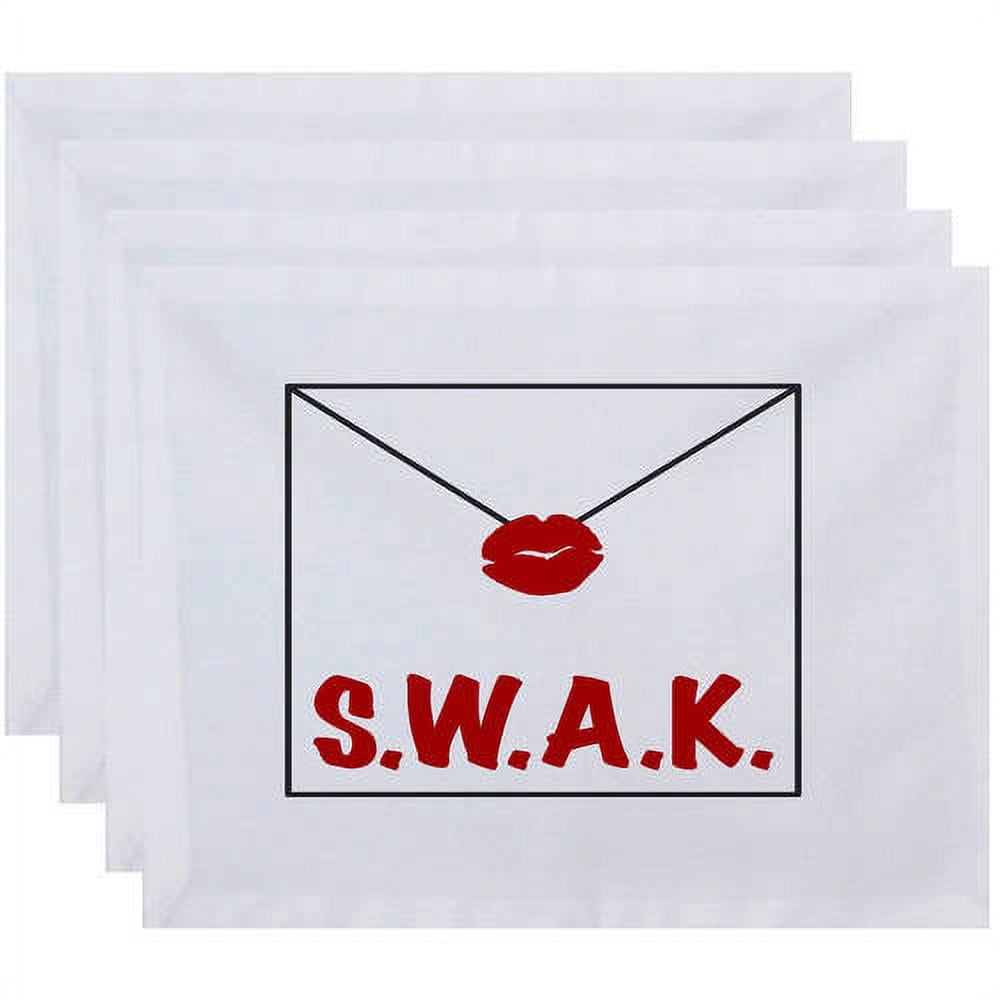 Simply Daisy 18" x 14" Valentine Print Placemats, Set of 4