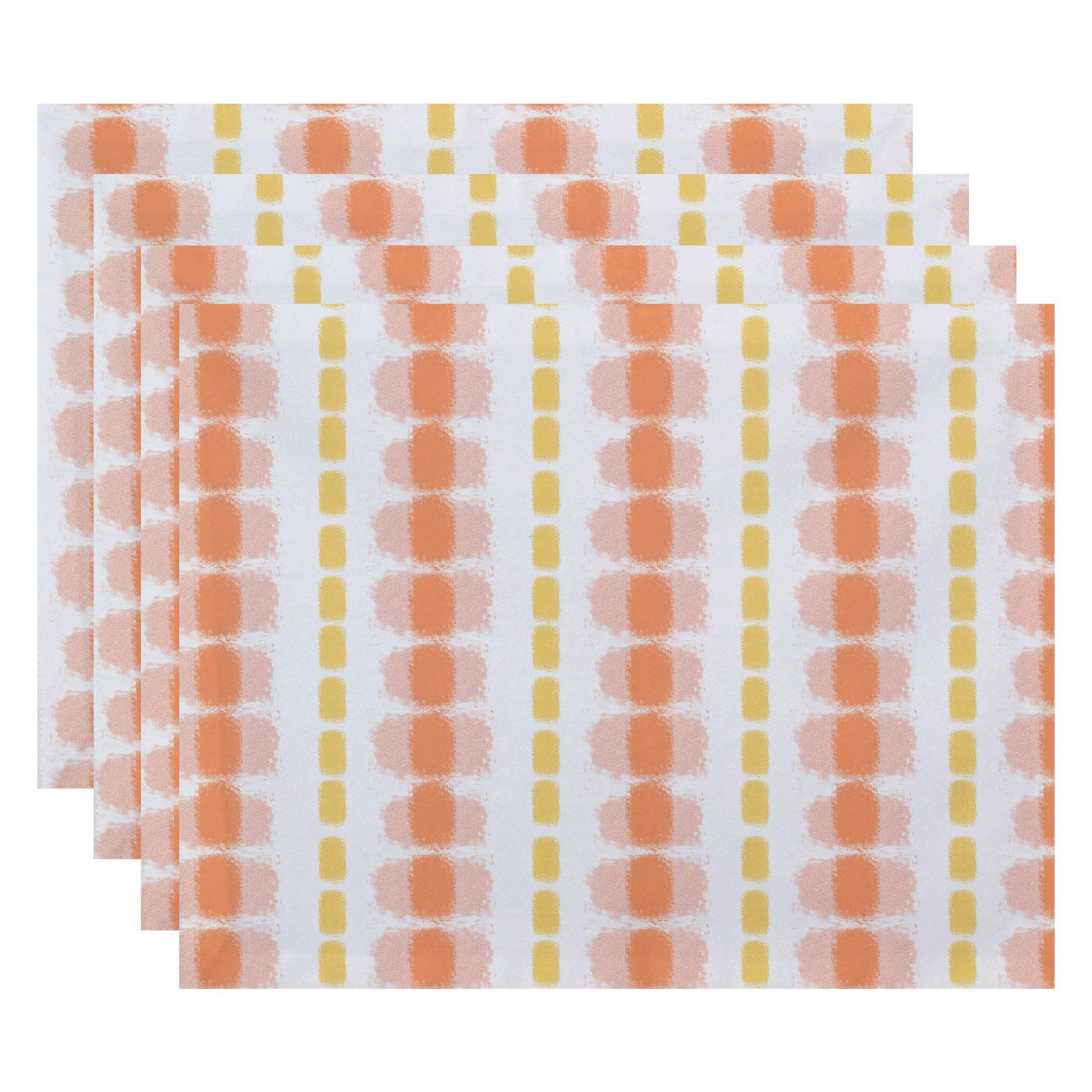 Simply Daisy 18" x 14" Watercolor Stripe Stripe Print Placemat, Set of 4
