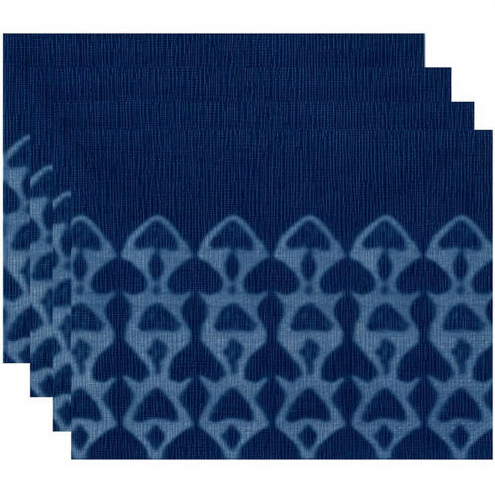 Simply Daisy 18" x 14" Watermark Geometric Print Placemat, Set of 4