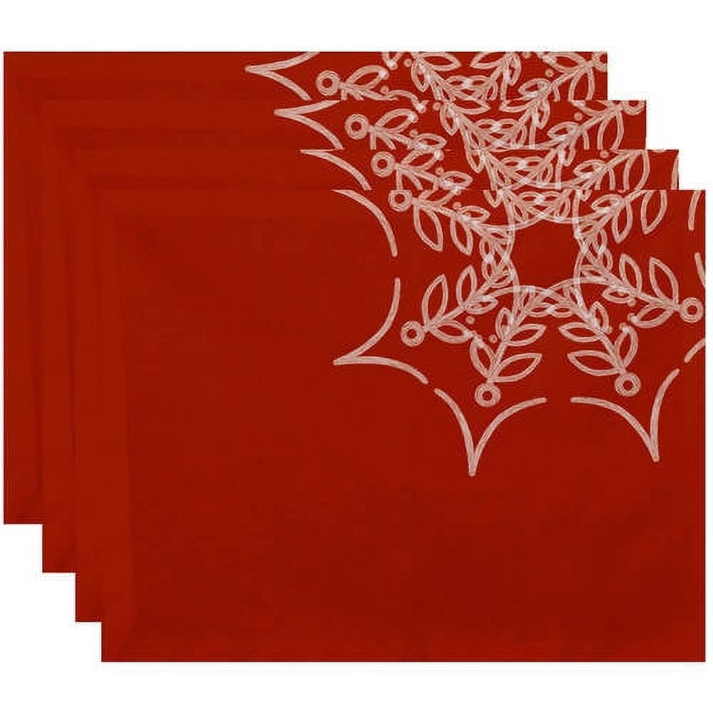 Simply Daisy 18" x 14" Web Art Holiday Print Placemats, Set of 4