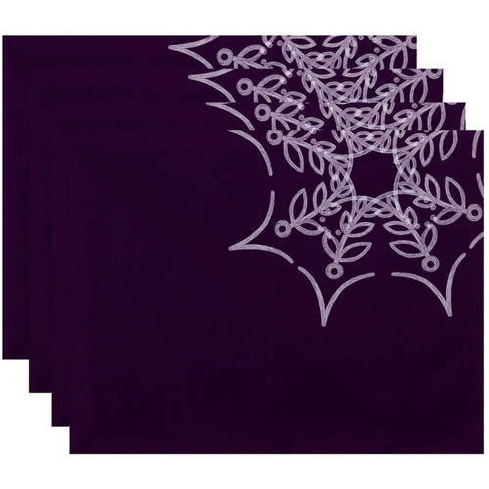 Simply Daisy 18" x 14" Web Art Holiday Print Placemats, Set of 4