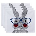 thumbnail image 1 of Simply Daisy 18" x 14" What's Up Bunny Easter Animal Print Placemat, Set of 4, 1 of 4