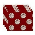 thumbnail image 1 of Simply Daisy 18" x 14" Whirl of the Season Holiday Geometric Print Placemats, Set of 4, 1 of 1