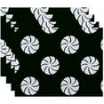 thumbnail image 1 of Simply Daisy 18" x 14" Whirl of the Season Holiday Geometric Print Placemats, Set of 4, 1 of 1