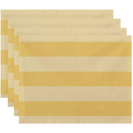 Simply Daisy 18" x 14" Windward Stripes Print Placemats, Set of 4