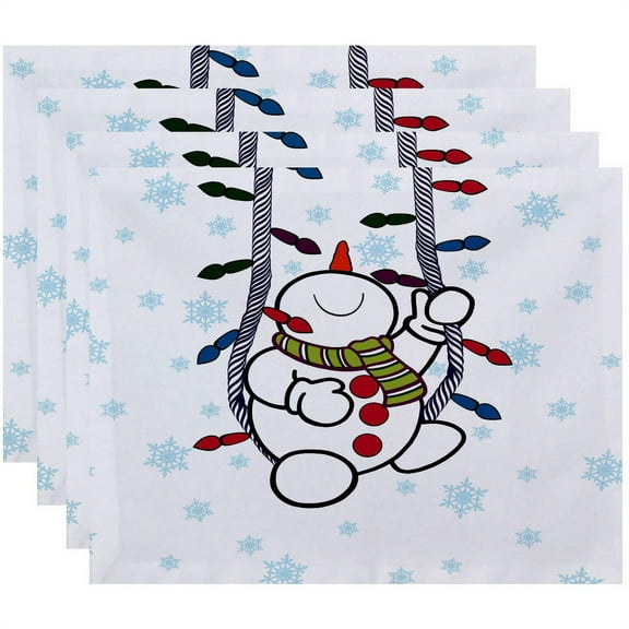 Simply Daisy 18" x 14" Winter Whimsy Geometric Print Placemat