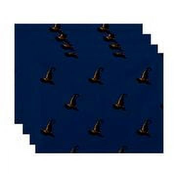 Simply Daisy 18" x 14" Witches Brew Holiday Print Placemats, Set of 4