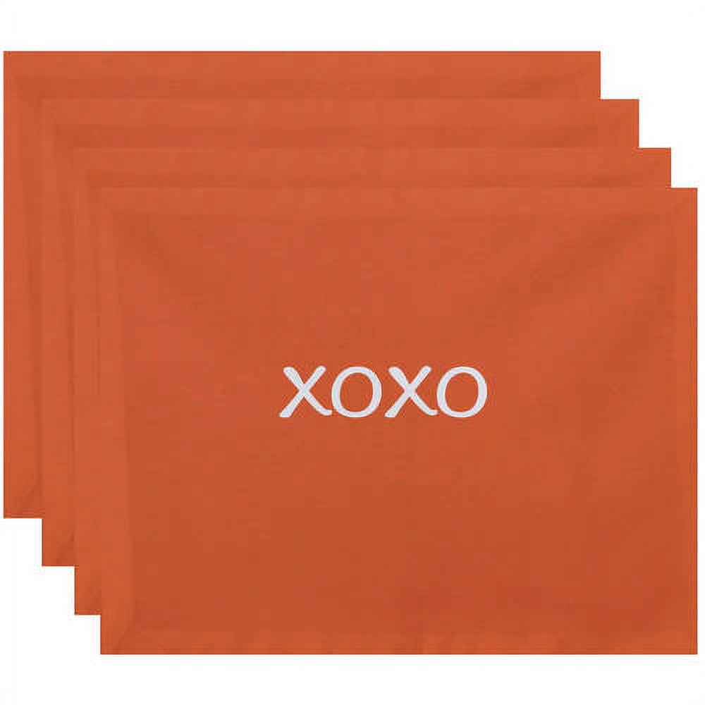 Simply Daisy 18" x 14" XOXO Word Print Placemats, Set of 4