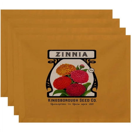 Simply Daisy 18" x 14" Zinnia Floral Print Placemats, Set of 4
