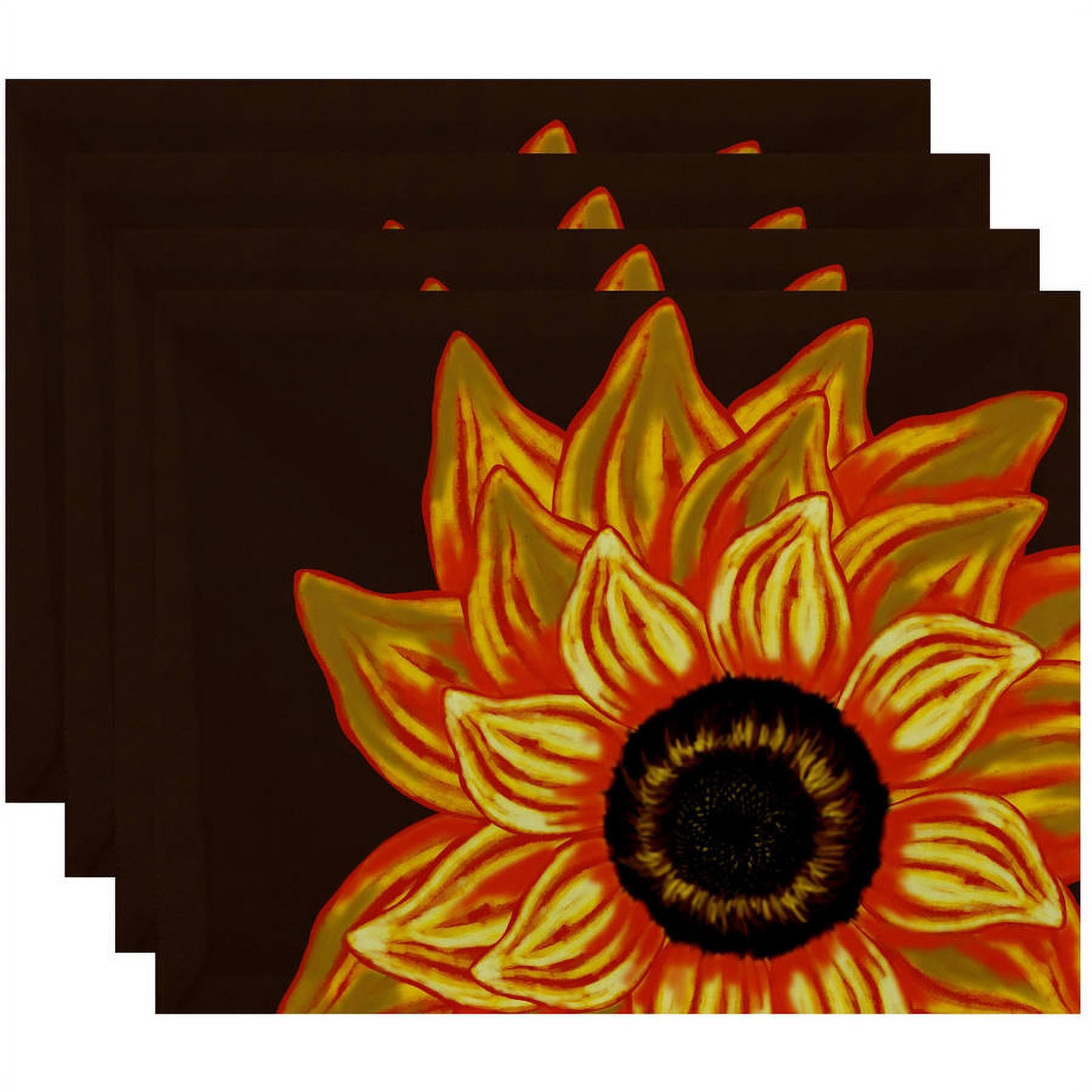 Simply Daisy 18" x 14" el girasol feliz Floral Print Placemat