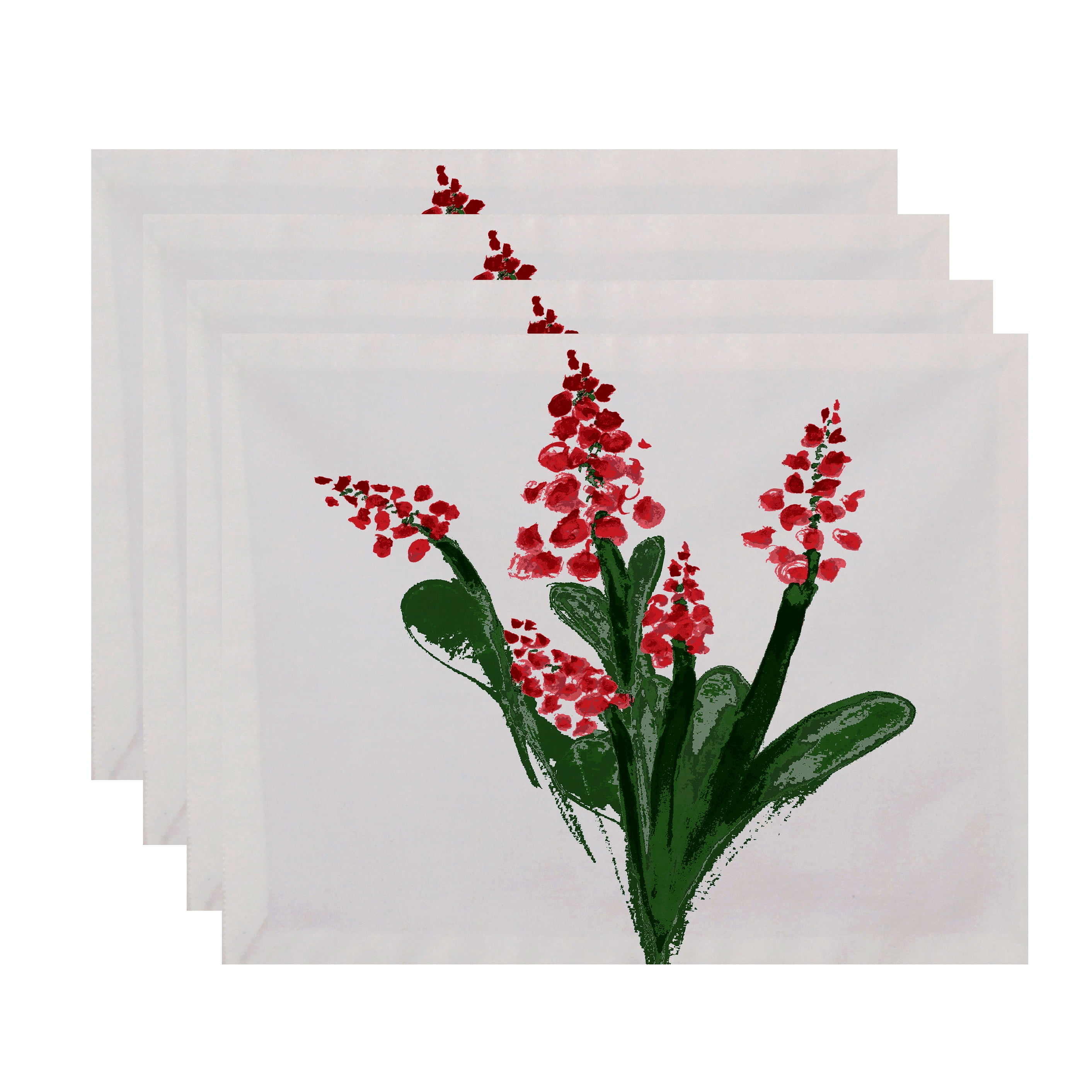 Simply Daisy, 18 x 14 inch, Bluebell Placemat (set of 4), Red
