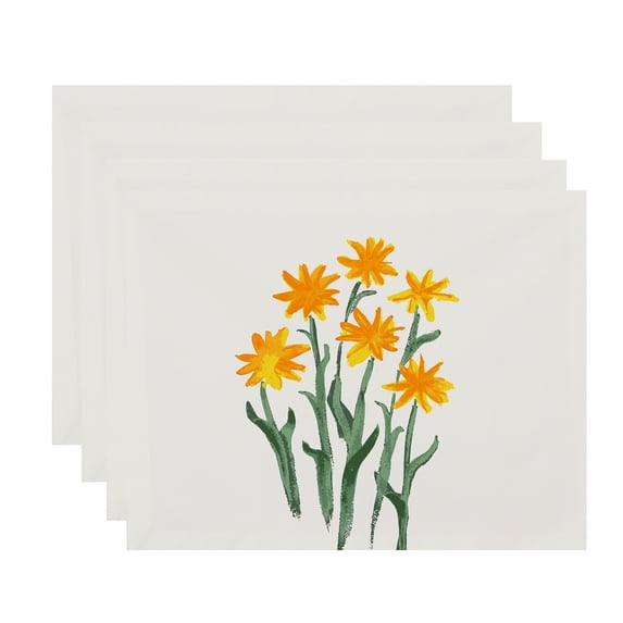 Simply Daisy, 18 x 14 inch, Daffodils Placemat (set of 4), Yellow
