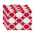 thumbnail image 1 of Simply Daisy, 18 x 14 inch, ModCircles, Geometric Print Placemat (Set of 4), Red, 1 of 2