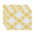 thumbnail image 1 of Simply Daisy, 18 x 14 inch, ModCircles, Geometric Print Placemat (Set of 4), Yellow, 1 of 2