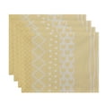 thumbnail image 1 of Simply Daisy, 18 x 14 inch, Pattern Stripe Placemat (set of 4), Yellow, 1 of 2