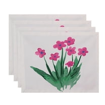 Simply Daisy, 18 x 14 inch, Pretty Little Flower Placemat (set of 4), Pink