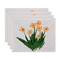 thumbnail image 1 of Simply Daisy, 18 x 14 inch, Pretty Little Flower Placemat (set of 4), Yellow, 1 of 2