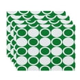 thumbnail image 1 of Simply Daisy, 18 x 14 inch, Small Modcircles, Geometric Print Placemat (Set of 4), Green, 1 of 2