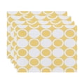 thumbnail image 1 of Simply Daisy, 18 x 14 inch, Small Modcircles, Geometric Print Placemat (Set of 4), Yellow, 1 of 2