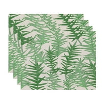 Simply Daisy, 18 x 14 inch, Spikey, Floral Print Placemat (Set of 4), Green