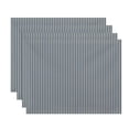 thumbnail image 1 of Simply Daisy, 18 x 14 inch, Ticking Stripe Placemat (set of 4), Navy Blue, 1 of 2