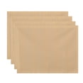 thumbnail image 1 of Simply Daisy, 18 x 14 inch, Ticking Stripe Placemat (set of 4), Yellow, 1 of 2