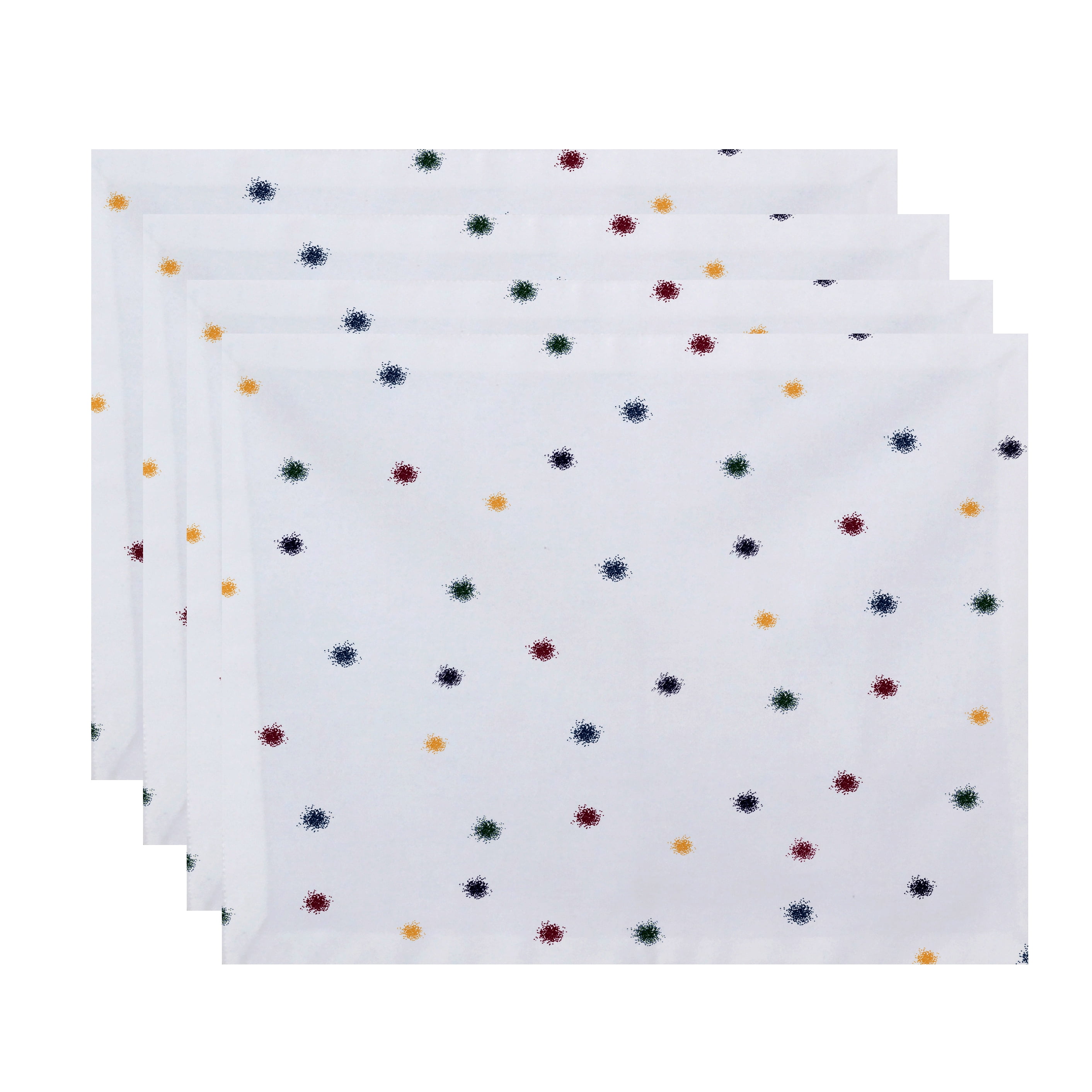 Simply Daisy, 18 x 14 inch, Veggie Dots Placemat (set of 4), Green