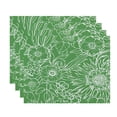 thumbnail image 1 of Simply Daisy, 18 x 14 inch, Zentangle 4, Floral Print Placemat (Set of 4), Green, 1 of 2