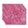thumbnail image 1 of Simply Daisy, 18 x 14 inch, Zentangle 4, Floral Print Placemat (Set of 4), Pink, 1 of 2
