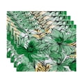 thumbnail image 1 of Simply Daisy, 18 x 14 inch, Zentangle, Floral Print Placemat (Set of 4), Green, 1 of 2