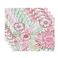thumbnail image 1 of Simply Daisy, 18 x 14 inch, zentangle 4 Color, Floral Print Placemat (Set of 4), Red, 1 of 2