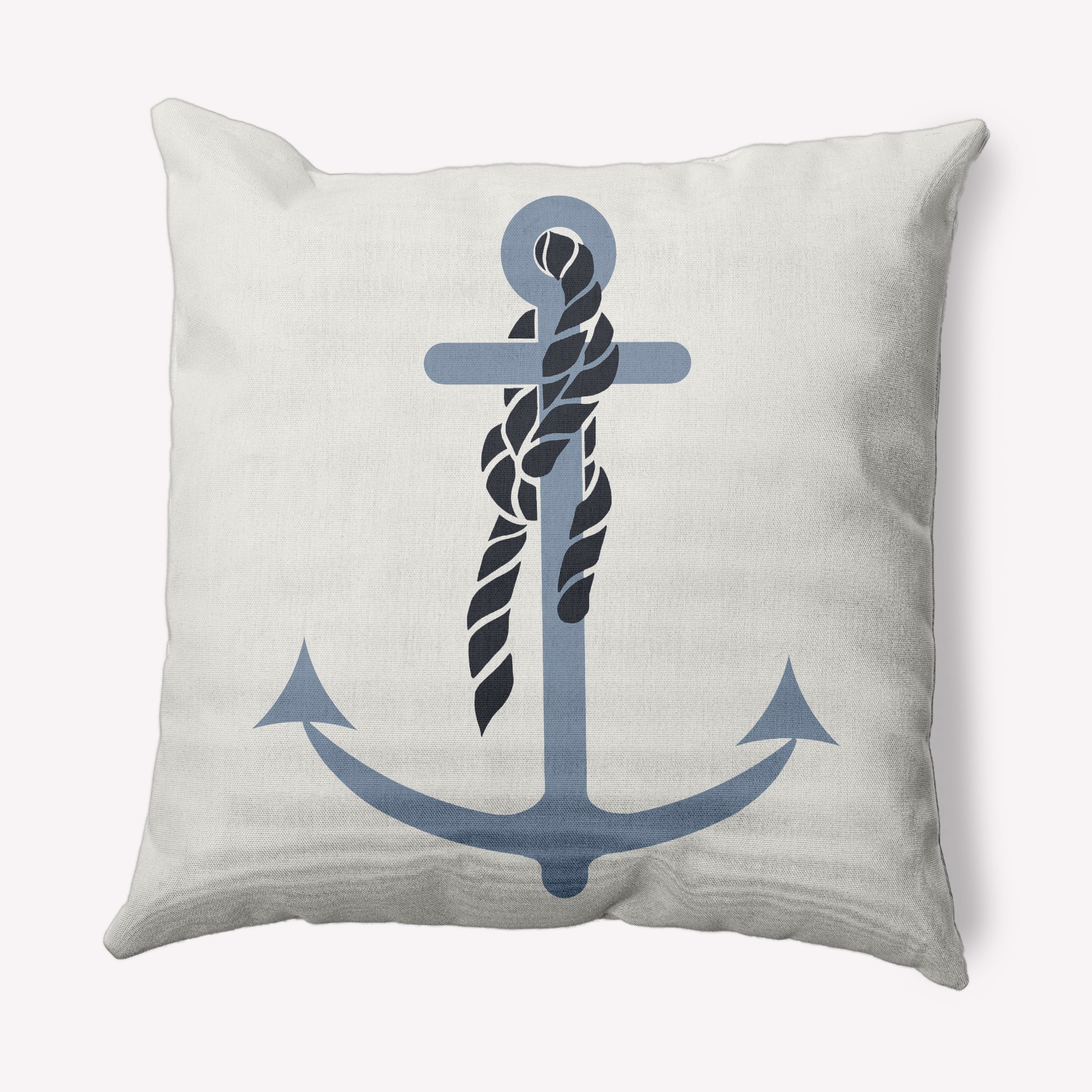 Simply Daisy 18" x 18" Anchor and Rope Nautical Decorative Indoor Pillow