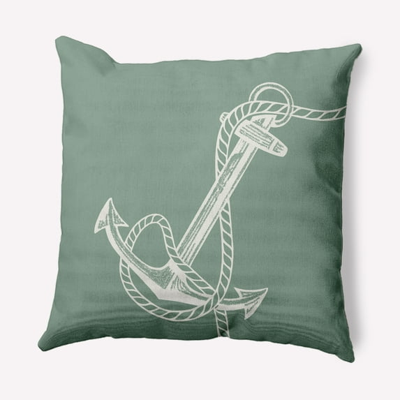 Simply Daisy 18" x 18" Anchored Nautical Decorative Indoor Pillow