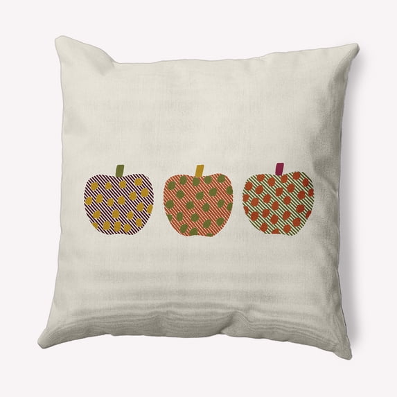 Simply Daisy 18" x 18" Apples Decorative Throw Pillow, Olive