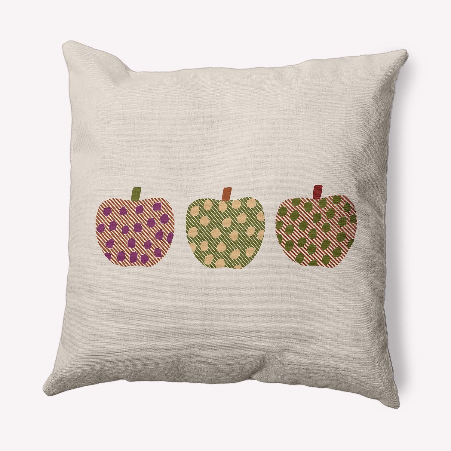 Simply Daisy 18" x 18" Apples Indoor/Outdoor Polyester Throw Pillow, Dusty Rose
