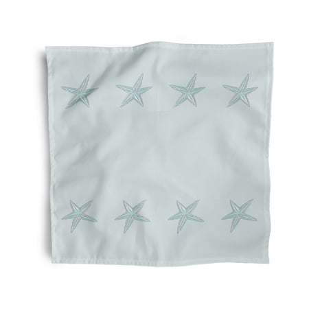 Simply Daisy 18" x 18" Aqua Starfish Napkins, Set of 4
