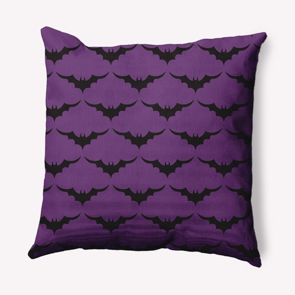 Simply Daisy 18" x 18" Bat Colony Decorative Throw Pillow, Amethyst