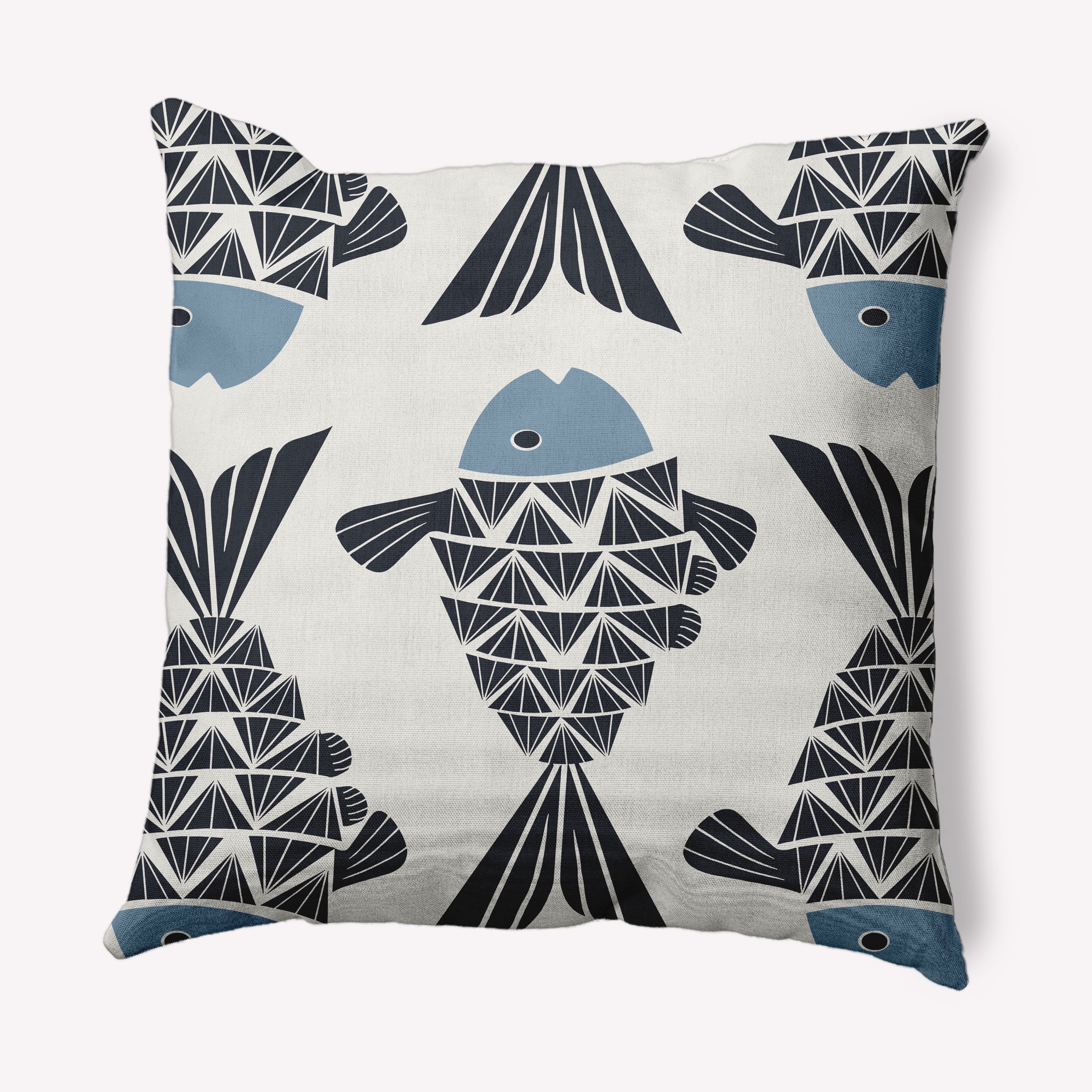 Simply Daisy 18" x 18" Big Fish Nautical Indoor/Outdoor Throw Pillow