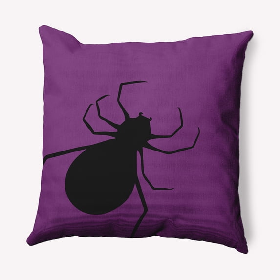 Simply Daisy 18" x 18" Big Spider Indoor/Outdoor Polyester Throw Pillow, Amethyst