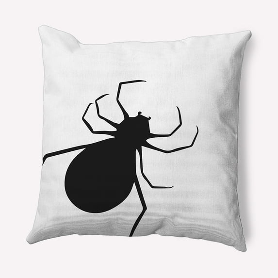 Simply Daisy 18" x 18" Big Spider Indoor/Outdoor Polyester Throw Pillow, White