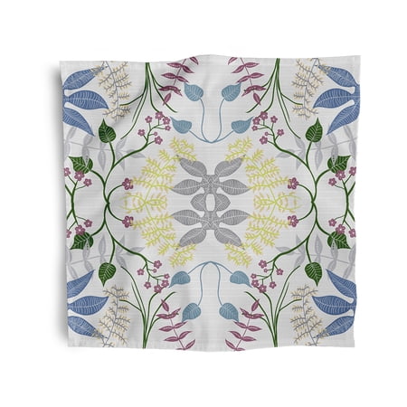 Simply Daisy 18" x 18" Blue Botanical Napkins, Set of 4