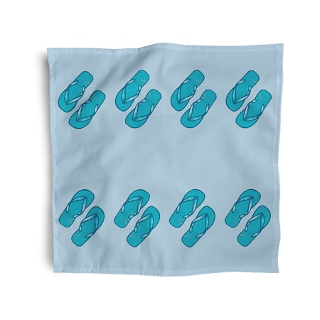 Simply Daisy 18" x 18" Blue Flip Flops Napkins, Set of 4